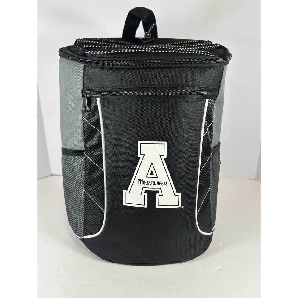 Picnic Time NCAA App State Mountaineers Cooler Backpack Soft Insulated Black/GRY